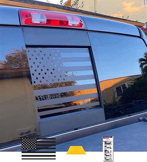 Buy Rear Middle Window American Decals Matte Black Usa Decal For Truck