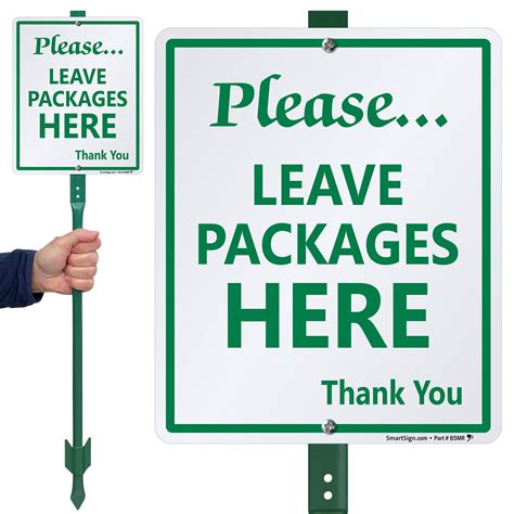 Smartsign Please Leave Packages Here Sign And Stake Kit Wayfair