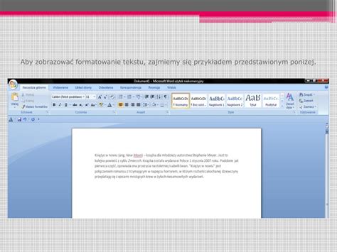 PPT Formatowanie Tekstu W Microsoft Word PowerPoint Presentation