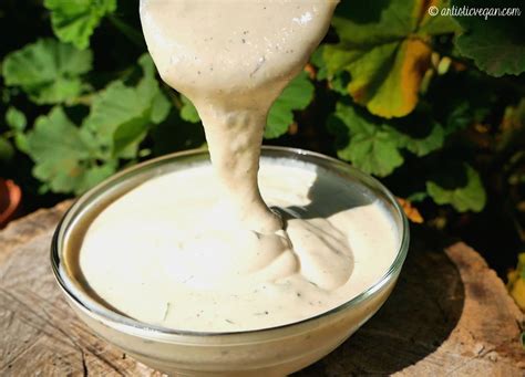 Homemade Vegan Ranch Dressing 2 Ways Avocado Ranch And Tofu Ranch Artistic Vegan