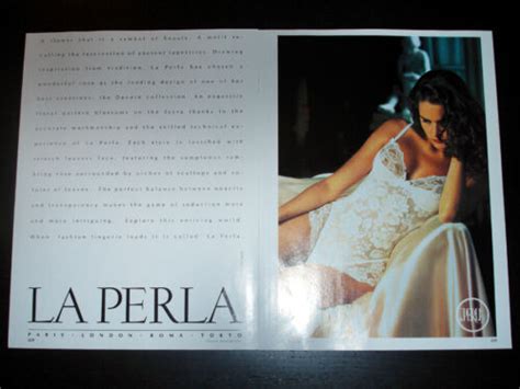 Vintage La Perla Lingerie Pg Magazine Print Ad Spring Woman In White Lace Ebay