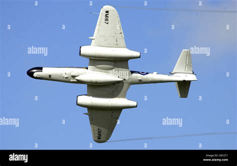 Gloster Meteor In Flight Stock Photo Alamy