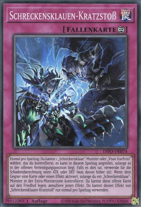 Recollectibles Sammelkarte Yugioh Karte Schreckensklauen Kratzstoß