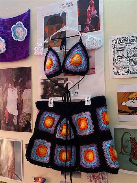 Crochet Sun Set Bikini Set Etsy