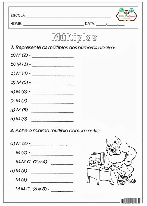 Exercícios De Múltiplos E Divisores 5 Ano Com Gabarito - 7