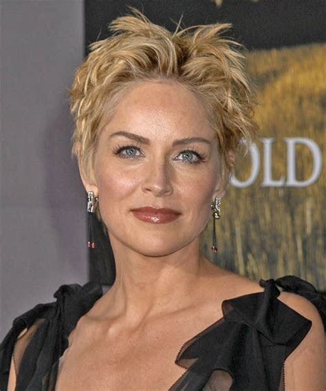 Sharon Stone Hairstyles And Haircuts - Celebrity Hair Ideas