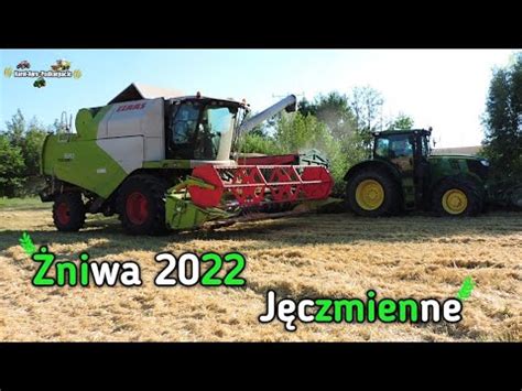 Żniwa 2022 z Claas ąJĘCZMIEŃ CLAAS TUCANO 320John Deere 6175 r