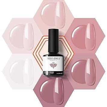 Amazon Modelones Gel Nail Polish Set Colors Nude Pink Gel