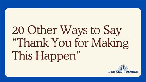 20 Other Ways To Say Thank You All” Phrasepioneer