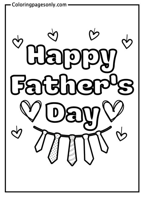 Fathers Day Coloring Page Png Ready For Download