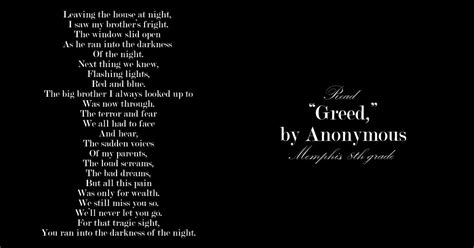 Greed The Poet Warriors Project