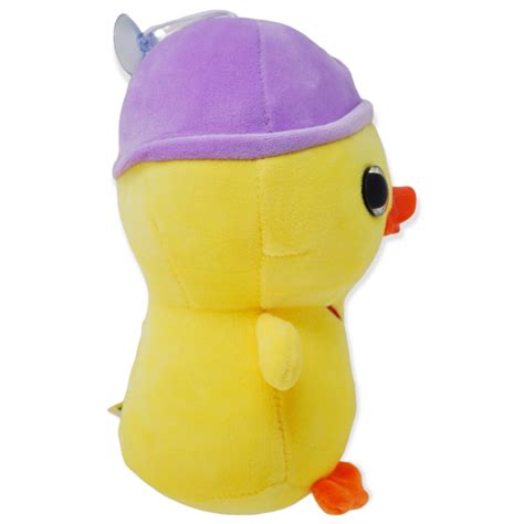 Pato De Peluche Amarillo Gorra Morada De 23 Cm Altura PUUF