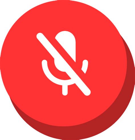 Microphone Muted Button Red icon SVG Vector & PNG Free Download | UXWing