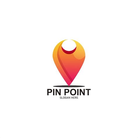 Premium Vector Pin Logo Gradient Colorful