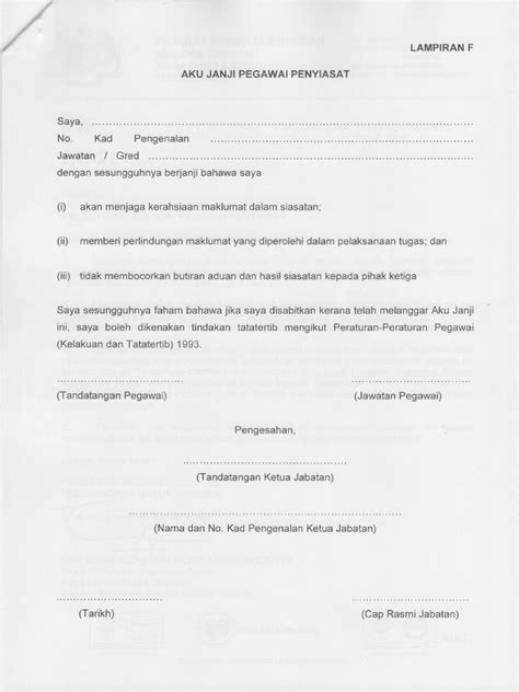 230407 Aku Janji Pegawai Penyiasat Pdf