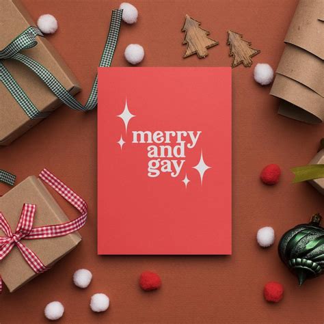 Gay Christmas Cards Sets Etsy