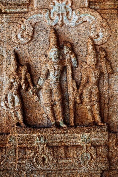 Sculpture Of Lord Ramalakshman And Sita License Image 71399346