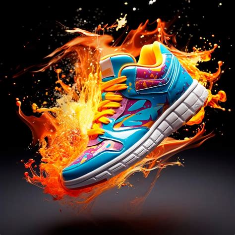 Premium AI Image | sneakers in bright colors