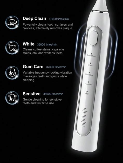 Escova De Dentes El Trica Inteligente Ultrass Nica Ipx Recarreg Vel