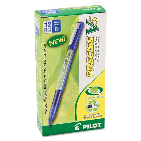 Pilot Precise V Begreen Rollerball Pen Stick Extra Fine Mm Blue