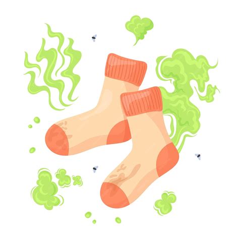 premium vector smelly socks dirty stinky rotten sock   foot