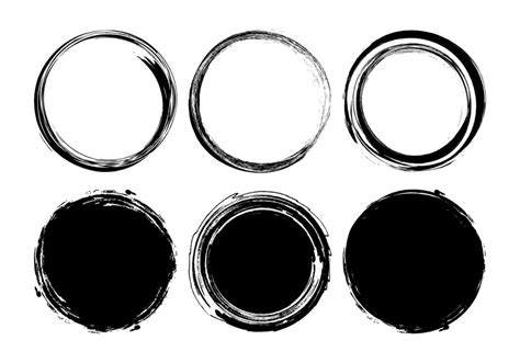 premium vector super set  circle lines hand drawn   white