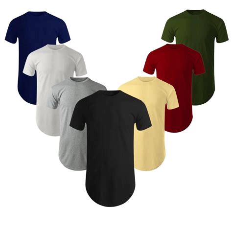 Kit C Camisetas Masculina Algod O Lisa Camisa Long Line