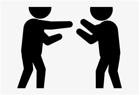 Two People Fighting Clipart Black And White Argument Png Image