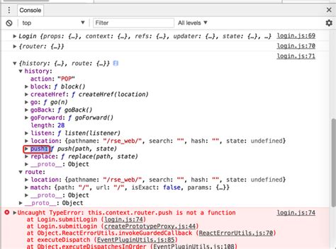 Reactjs Uncaught Typeerror This Context Router Push Is Not A