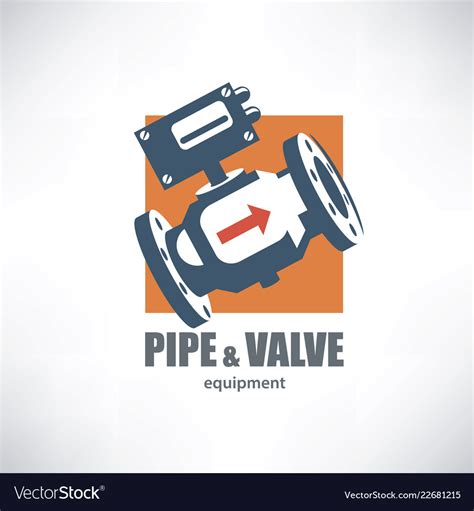 Industrial Valve Stylized Symbol Piping Equipment Vector Image