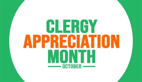 Premium Vector October Is Clergy Appreciation Month Background