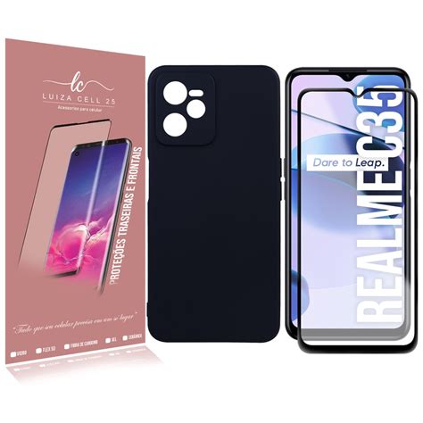 Capa Capinha Aveludada Compativel Realme C35 6 6 Pelicula Vidro Full