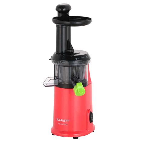 Соковыжималка шнековая Scarlett SC-JE50S60, красный - купить по низкой ...