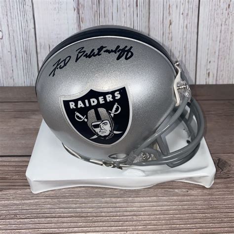 Fred Biletnikoff Signed Autograph Oakland Raiders Mini Helmet Hof 88 Beckett Coa Ebay