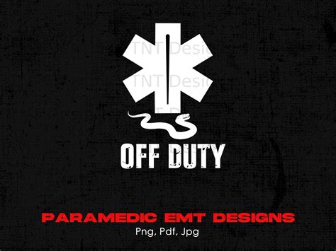 Funny off Duty Paramedic Emt Trendy Ems Appreciation Digital Png File ...