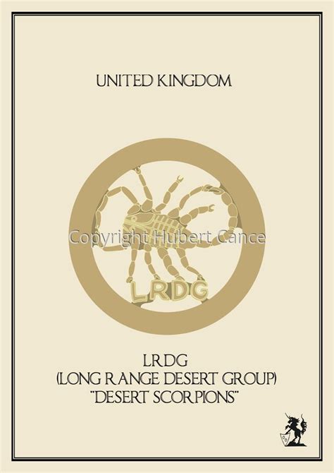 Long Range Desert Group LRDG Badge 3 2 Original Art By Hubert