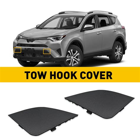 X Front Bumper Tow Hook Eye Cover Cap Fit For Toyota Rav