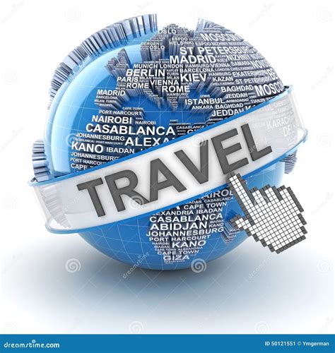 Global travel, 3d render stock illustration. Illustration of concept