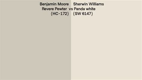 Benjamin Moore Revere Pewter Hc Vs Sherwin Williams Panda White