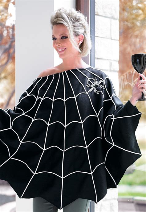 Slip Our Spider Web Poncho Over Any Outfit For An Instant Costume Or