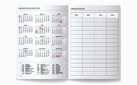 Organizer Jahresplaner Jahres Monatsplaner Kalender