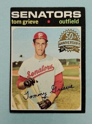 Topps Heritage Tom Grieve Th Anniversary Stamped Buyback