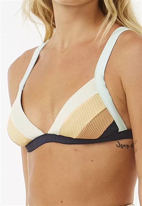 Buy Rip Curl Block Party Spliced Fixed Triangle Bikini Top Online Zalora