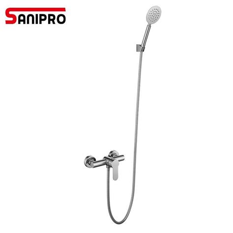 Sanipro Bathroom Hot Cold Mixer 304 Stainless Steel Bathtub Shower Hand Set Without Sliding Bar