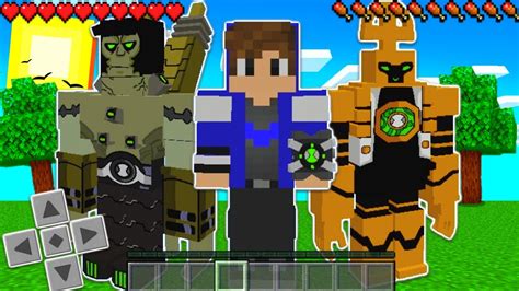 Saiu Novo melhor addon de ben 10 clássico para minecraft pe Aliens