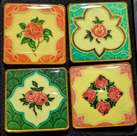 Peranakan Vintage Tile Collar Pins Everything Else On Carousell