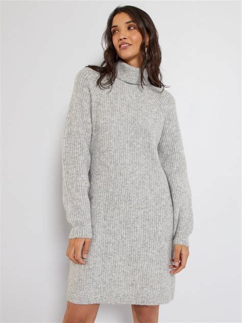 Robe pull à col roulé Gris Kiabi 25 00