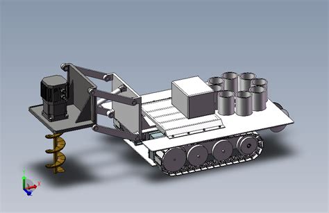 沙漠植树机器人三维sw模型1273882200solidworks 2018模型图纸下载 懒石网