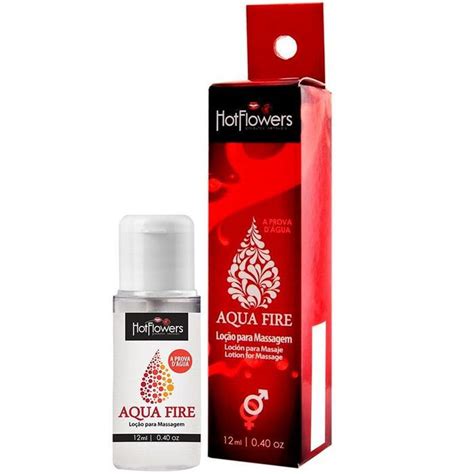 Aqua Fire Loção Lubrificante á Prova D Agua 12ml Hot Flowers HM Distribuidora