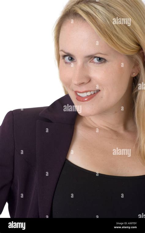 Blonde Business Woman Stock Photo Alamy